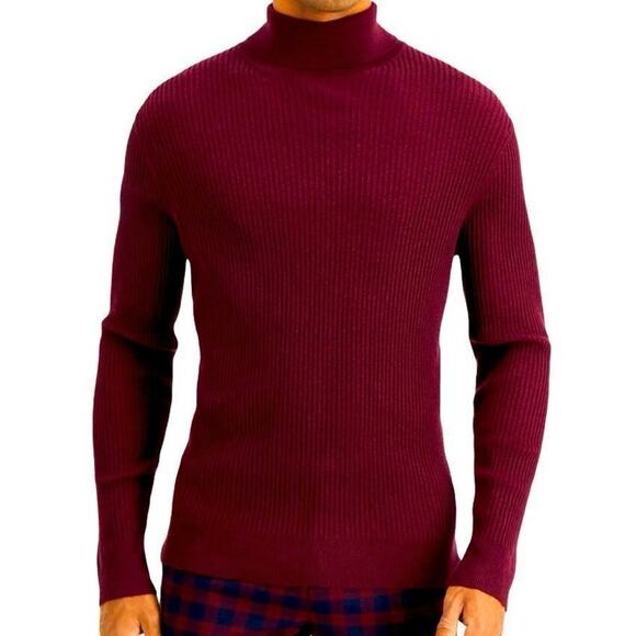 INC Port / Burgundy Ribbed Long Sleeve Turtleneck Sweater Size XXL New with Tag - Picture 1 of 3
